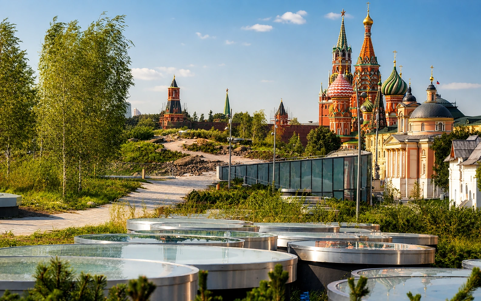 Parc Zaryadye près du Kremlin à Moscou