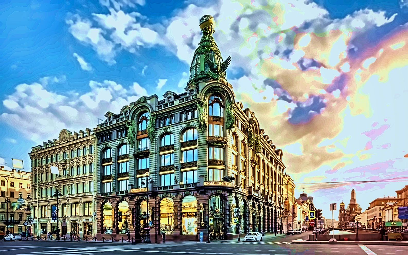 Singer House on Nevsky Prospekt in Saint Petersburg