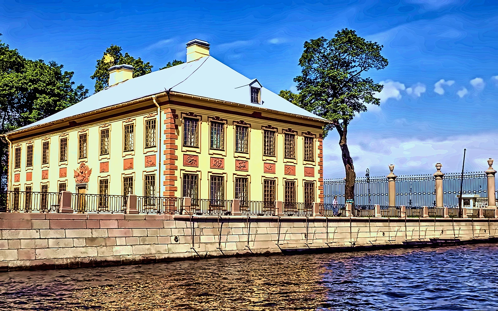 Summer Palace of Peter I by the water in Saint Petersburg